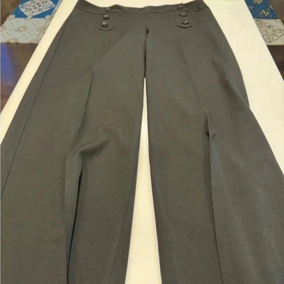 Express design studio women’s black pants button sailor front straight leg sz8 - Picture 8 of 8